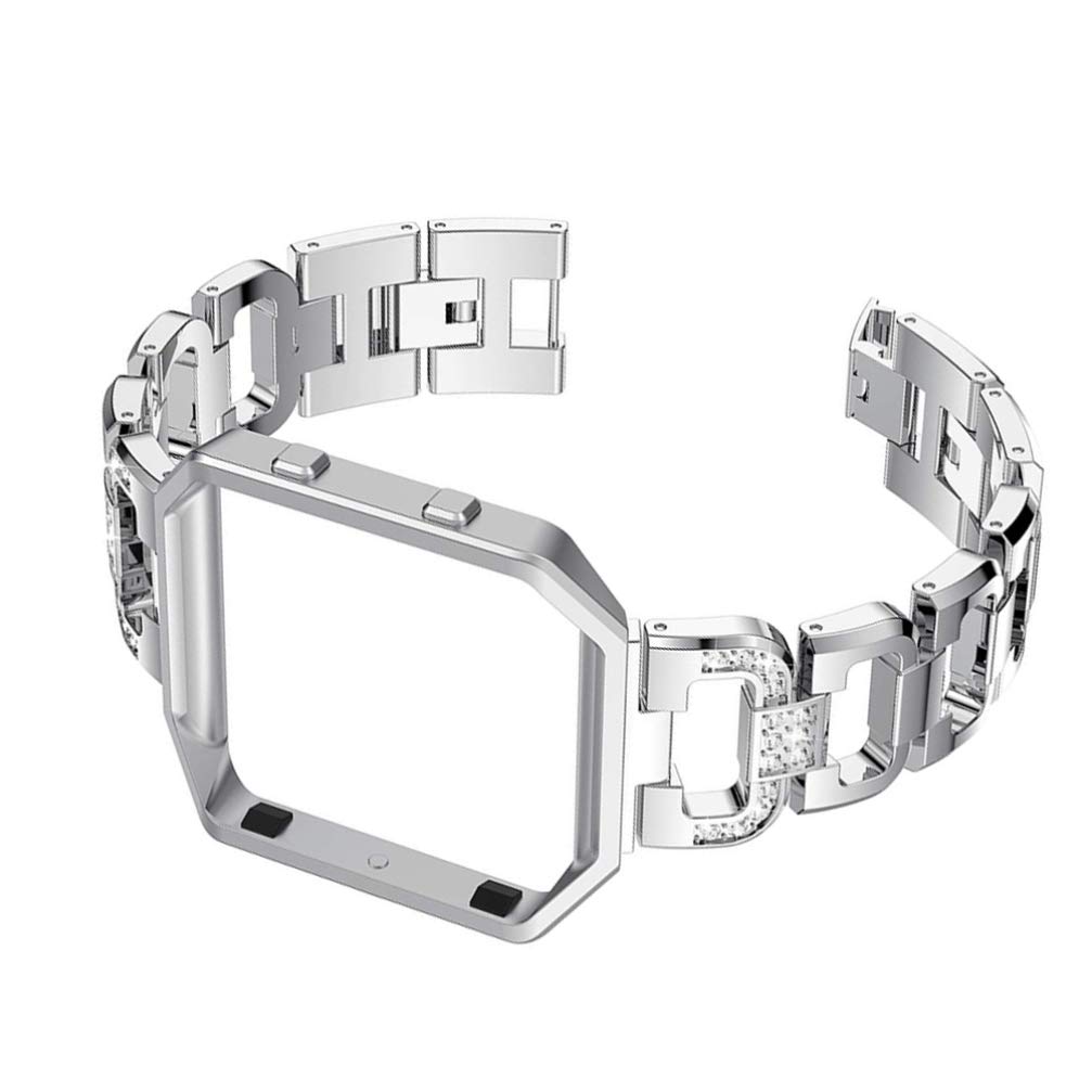Premium Metal Watch Strap Replacement - Elegant Rhinestone Smartwatch Band for Women & Men | Compatible with Hemobllo & Other Smartwatches | Perfect for Work, Gym & Everyday Wear