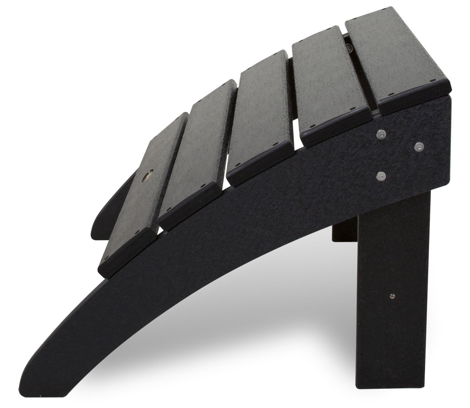 Premium Trex Outdoor Furniture Cape Cod Ottoman in Charcoal Black - Weather-Resistant Patio Footrest for Deck, Poolside & Garden Relaxation