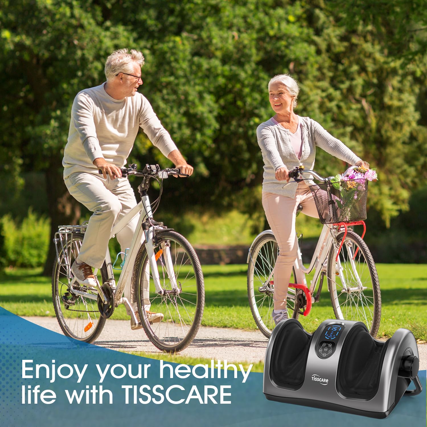 TISSCARE Shiatsu Foot Massager with Heat - FSA HSA Eligible Foot Massage Machine for Plantar Fasciitis, Neuropathy & Circulation - Electric Foot, Leg, Calf & Ankle Massager for Pain Relief - Perfect for Home, Office Use & Gifts for Men and Women - Ideal for Relaxation After Work, Travel Recovery & Stress Relief