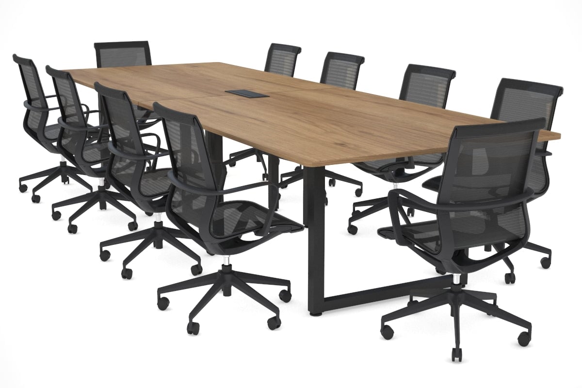 Modern Quadro Loop Legs Boardroom Table with Rounded Corners - 3200L x 1100W - Perfect for Executive Offices, Conference Rooms & Contemporary Workspaces