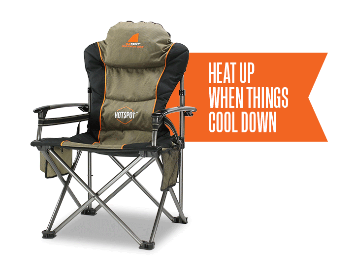 Oztent King Kokoda HotSpot™ Chair - Premium Camping Chair for Outdoor Adventures, Hiking, and Backpacking - Durable & Comfortable for Camping, Fishing, and Beach Trips