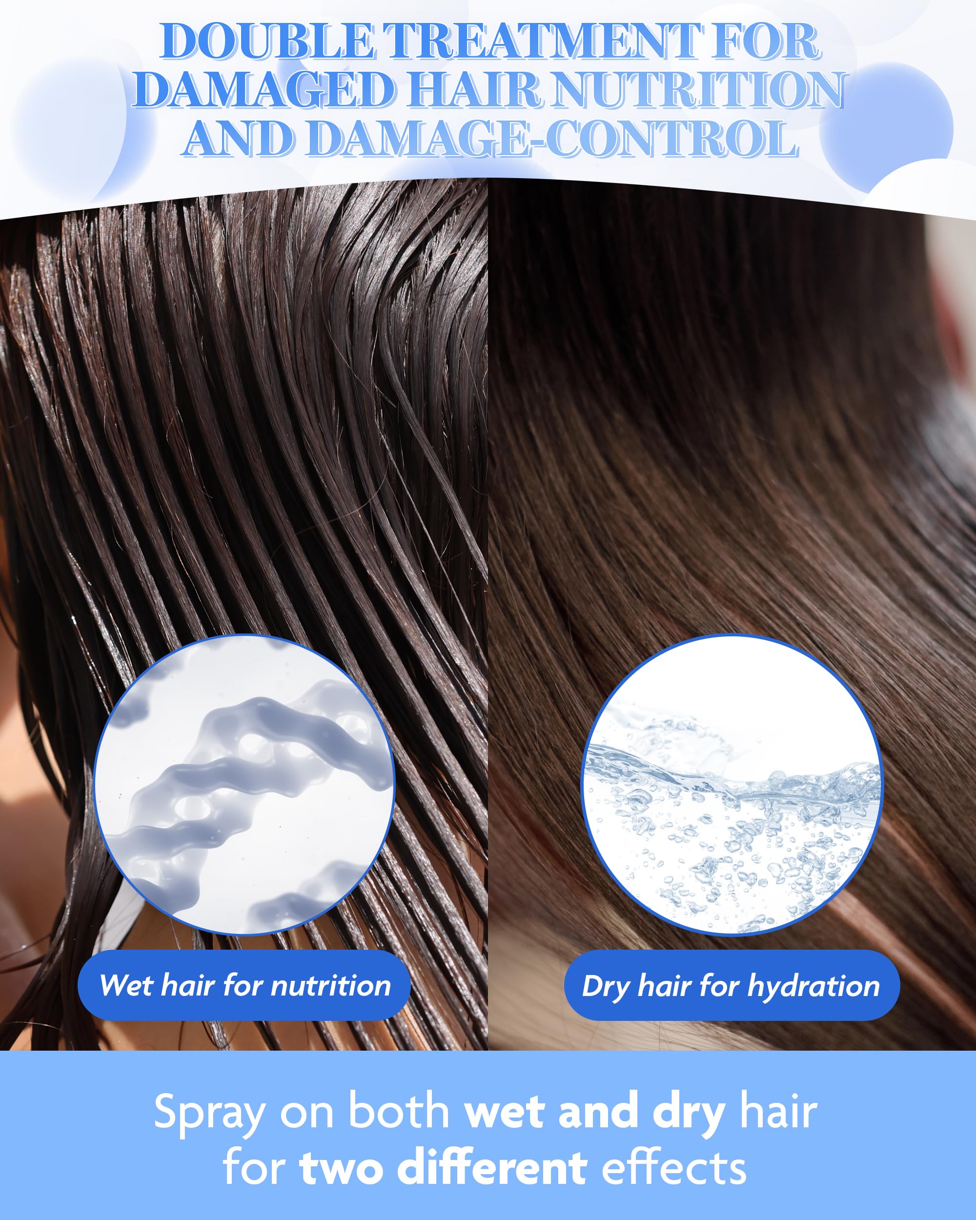 HAIR PLUS Protein Bond Water Essence for Hair 200ml | Frizz Control & Hair Repair Serum for Damaged Hair | Korean Hair Growth Treatment Spray | Perfect for Daily Hydration & Salon-Quality Results at Home