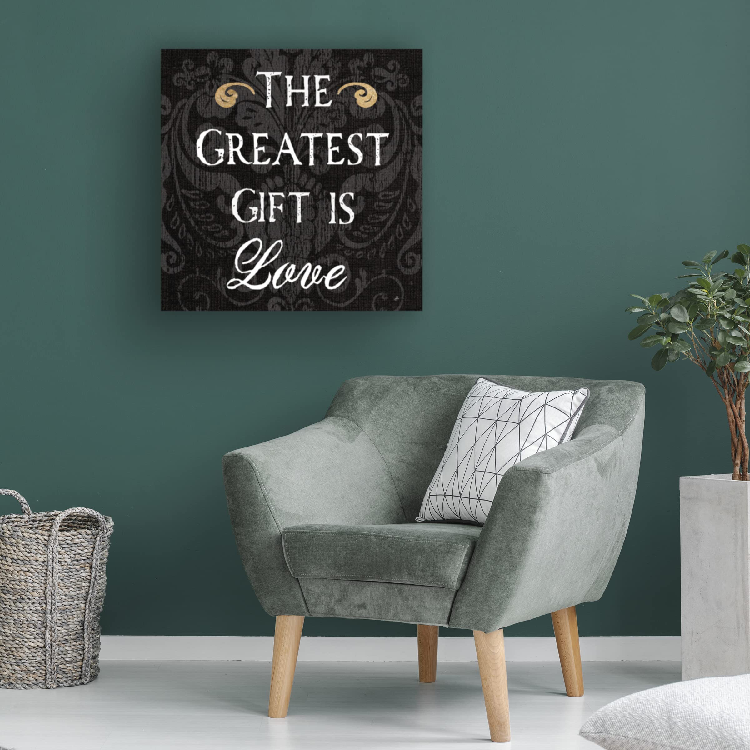 Trademark Fine Art 'Inspirational Collage I on Black' Canvas Wall Art by Daphne Brissonnet - Motivational Home & Office Decor for Living Room, Bedroom or Workspace