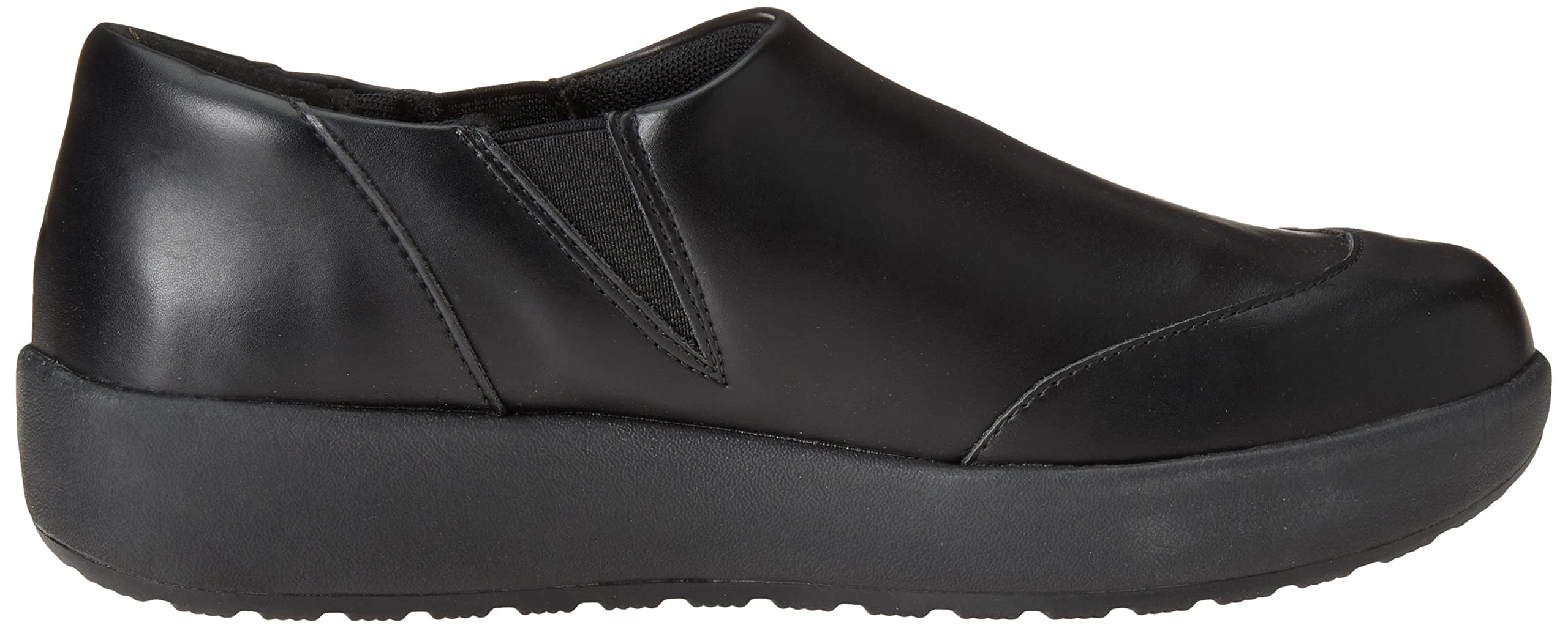 Amazon Essentials Women's Slip Resistant Work Shoes - Non-Slip Comfortable Service Shoes for Waitresses, Nurses & Restaurant Workers - Black Leather Professional Shoes for Healthcare & Food Service