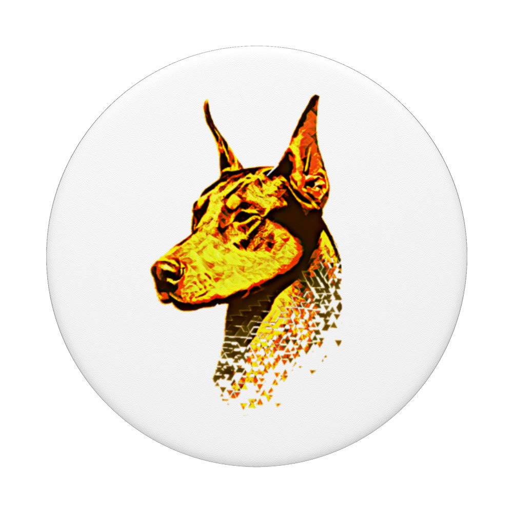 Doberman Pinscher Gold Phone Holder & Tablet Stand with Grip - Perfect for Hands-Free Viewing, Gaming, and Video Calls at Home, Office, or Travel