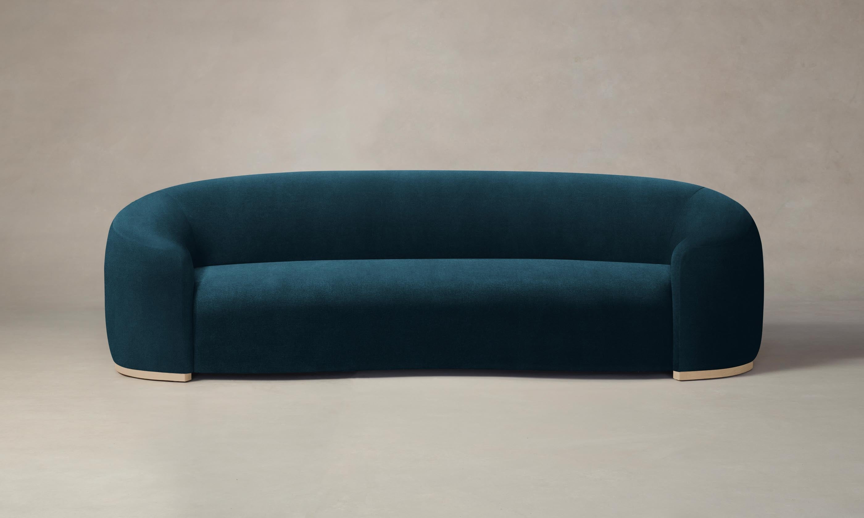 Chelsea Sofa - Performance Velvet Lagoon Blue Modern Living Room Furniture for Small Spaces | Perfect for Apartments, Condos & Cozy Homes