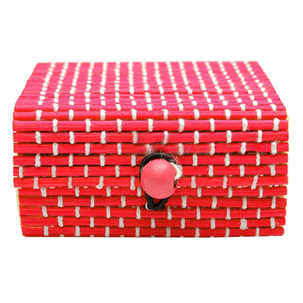 Cuteam Bamboo Jewelry Box - Wooden Necklace & Earrings Storage Organizer Case for Makeup & Sundries | Perfect for Travel, Home, and Gift Giving