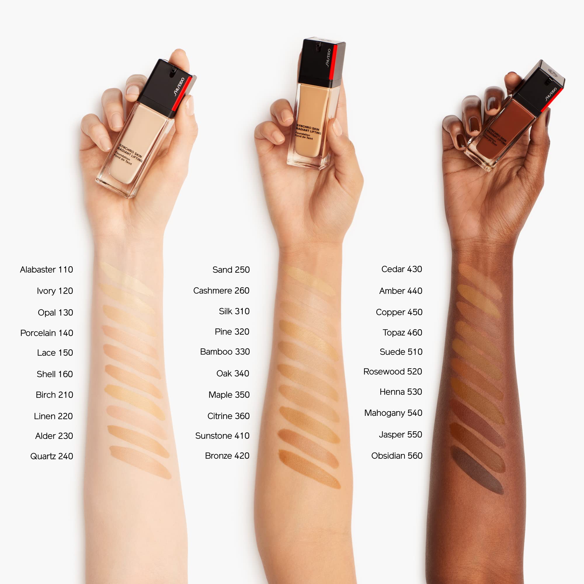 Shiseido Synchro Skin Radiant Lifting Foundation SPF 30 - 260 Cashmere (30ml) - Lightweight, Long-Lasting Liquid Foundation for Flawless Coverage - Perfect for Daily Wear & Special Occasions