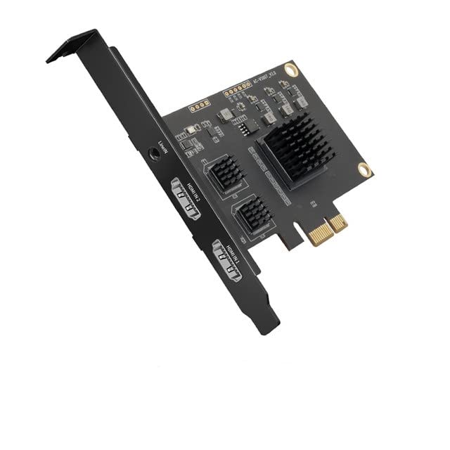 4K/2K/1080p 60Hz PCIe Capture Card with SDI/HDMI Input - Compatible with PCIe x4/x8/x16 Slots for PC Video Recording & Live Streaming - Perfect for Gaming, Video Editing, and Broadcasting