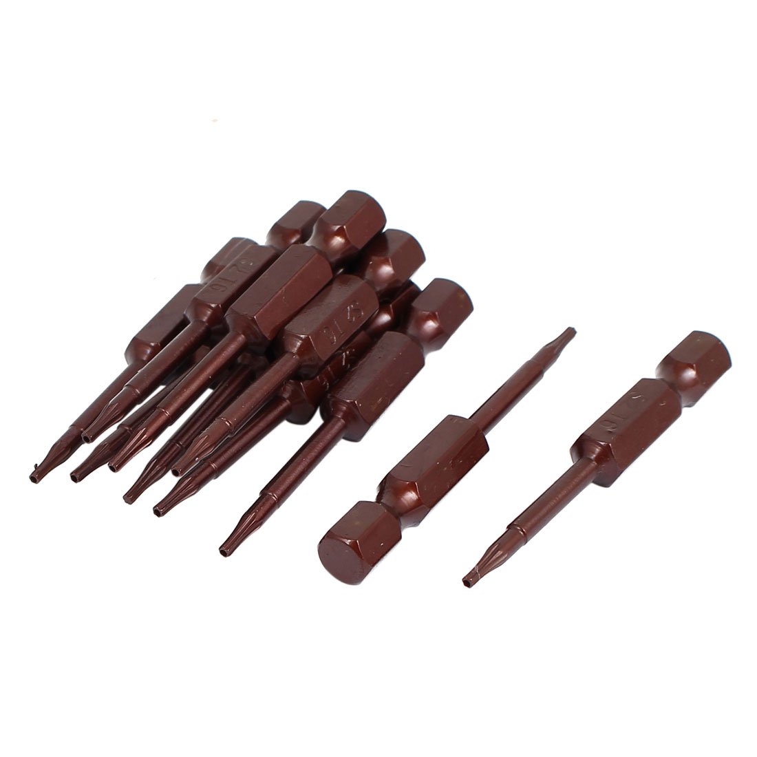 uxcell 10-Piece TT6 Magnetic Torx Security Screwdriver Bit Set - 1mm Tip, 50mm Length - Perfect for Electronics Repair, Laptop & Smartphone Maintenance
