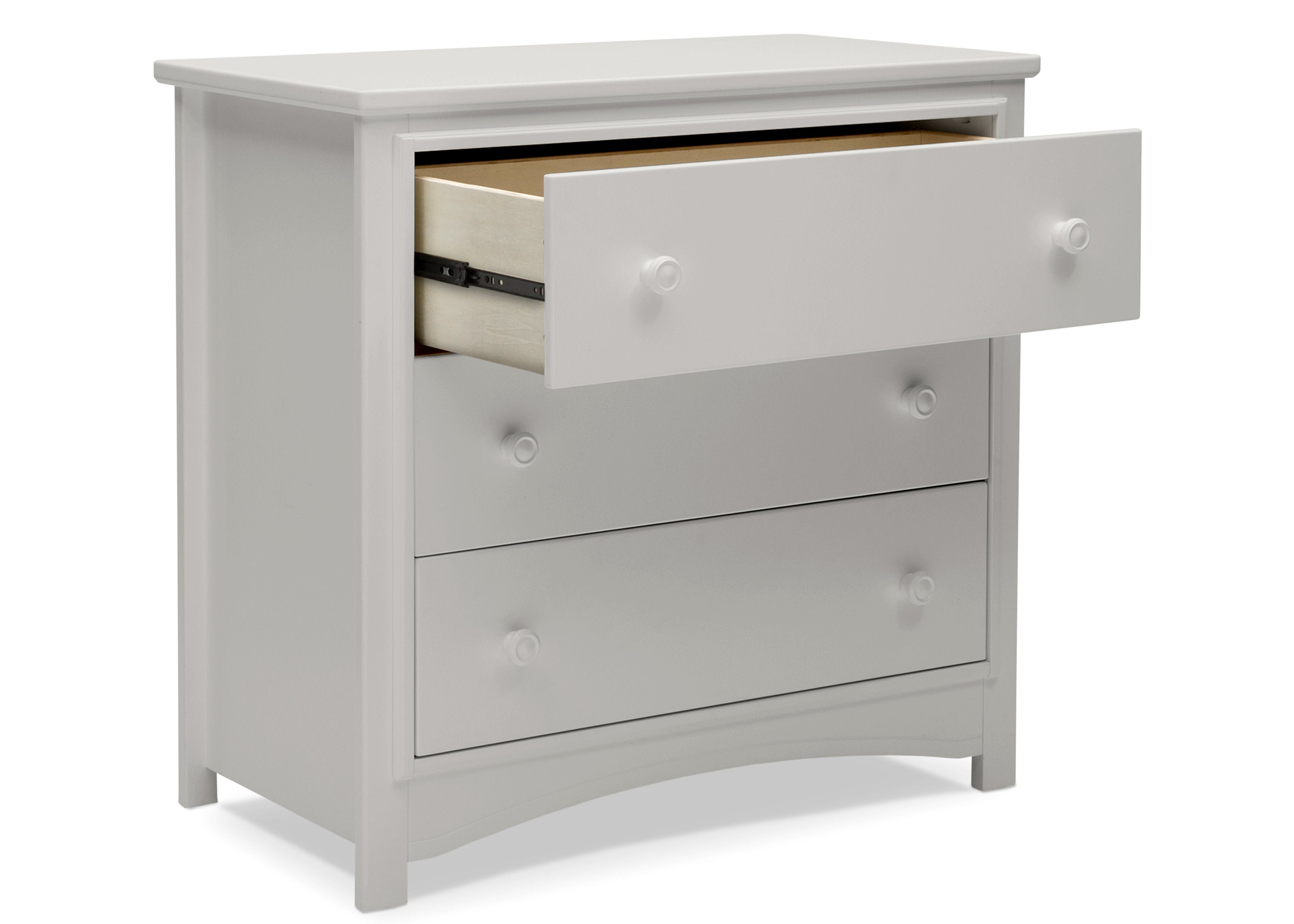 Perry 3 Drawer Baby Dresser with Changing Table Top & Secure Interlocking Drawers - Perfect Nursery Furniture for Diaper Changes & Baby Clothes Storage