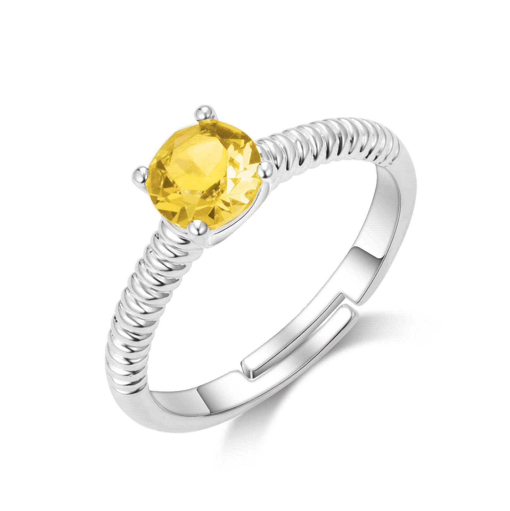 Topaz Birthstone Ring with Zirconia for November Birthdays & Gifts