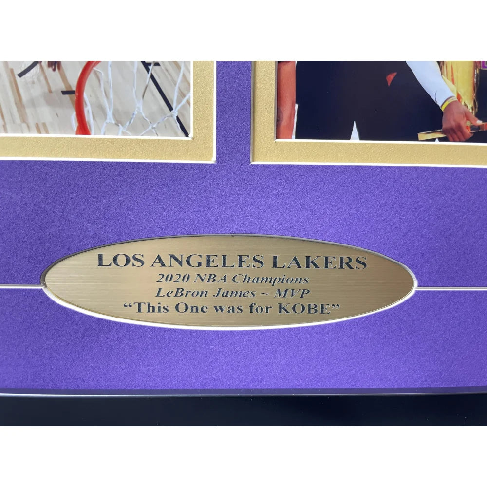 Los Angeles Lakers Fan License Plate Framed Collage - Lebron James Memorabilia for Lakers Fans - Perfect for Man Cave, Sports Bar, or Gift for Basketball Lovers
