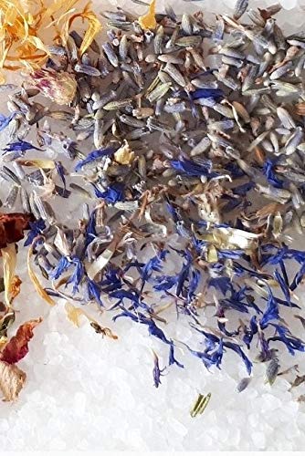 VÉDELA Naturals Lavender Bath Salt - 300g Handmade Herbal Bath Soak with Botanicals & Tea | Relaxing Aromatherapy for Stress Relief & Better Sleep | Perfect for Spa Nights & Self-Care Rituals