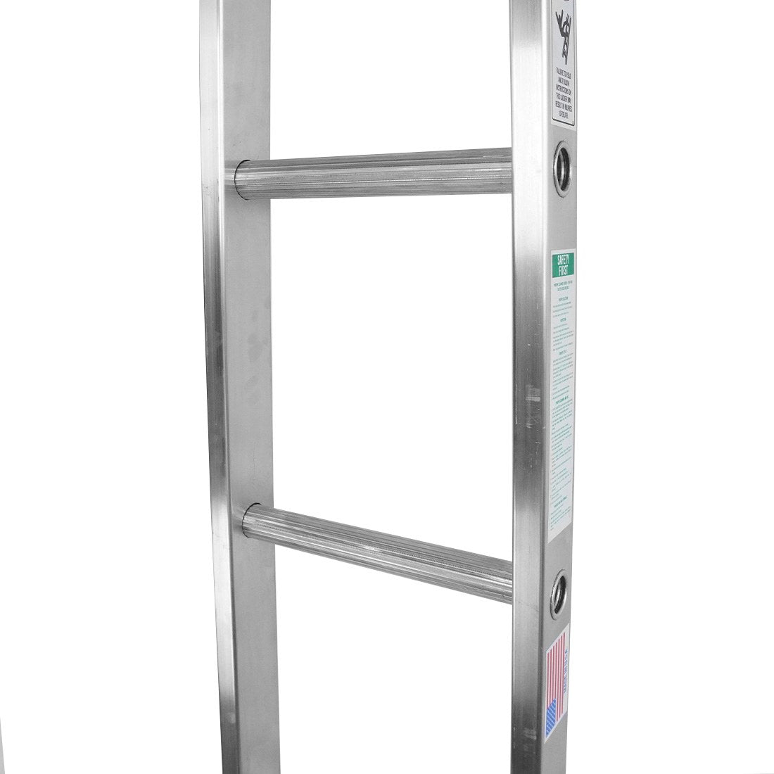 7 Foot Aluminum Metallic Ladder with Open Top Section - Lightweight & Durable for Home, Garage, and Warehouse Use