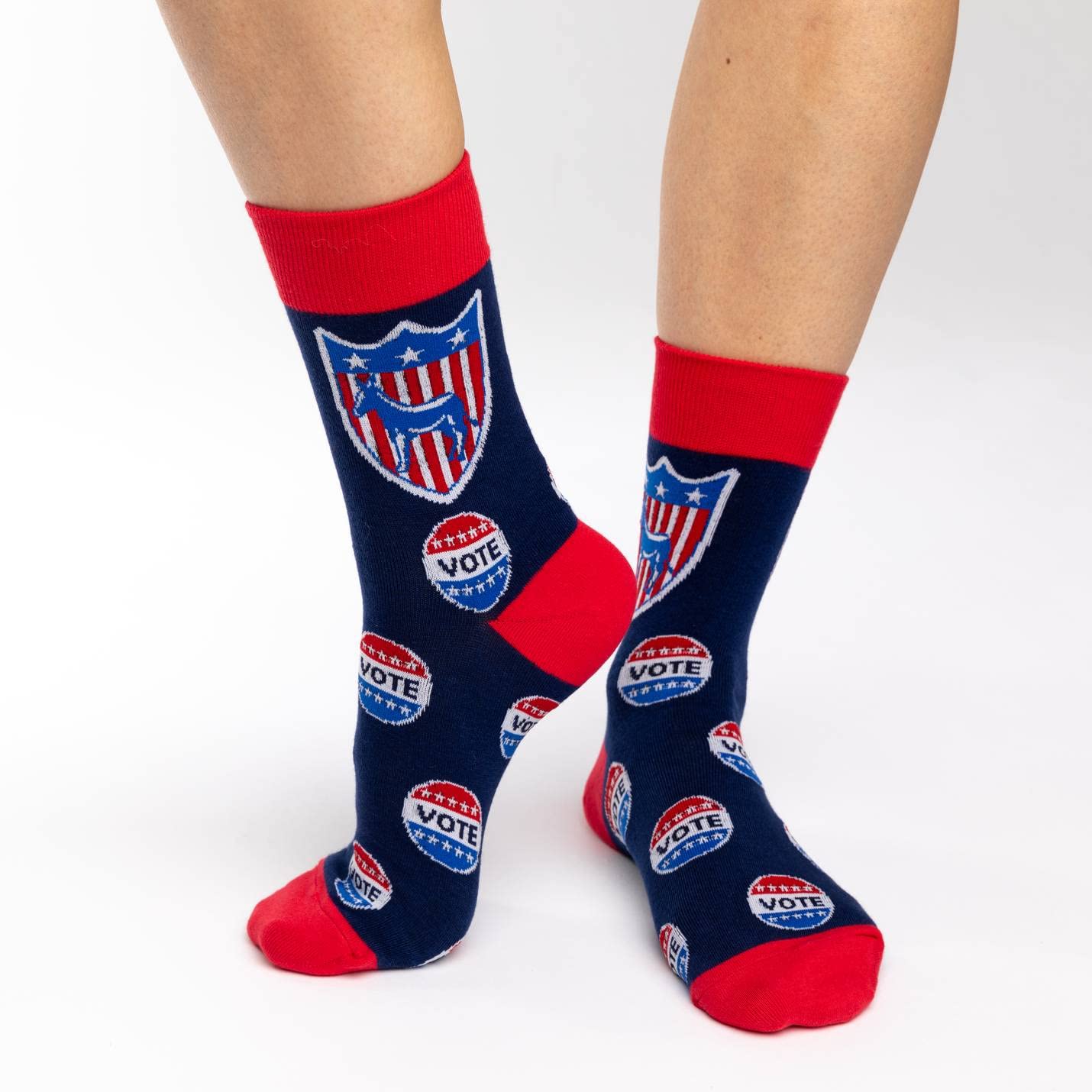 Good Luck Sock Women's American Flag Socks for Adults - Patriotic Comfort Crew Socks for 4th of July, Memorial Day & Everyday Wear