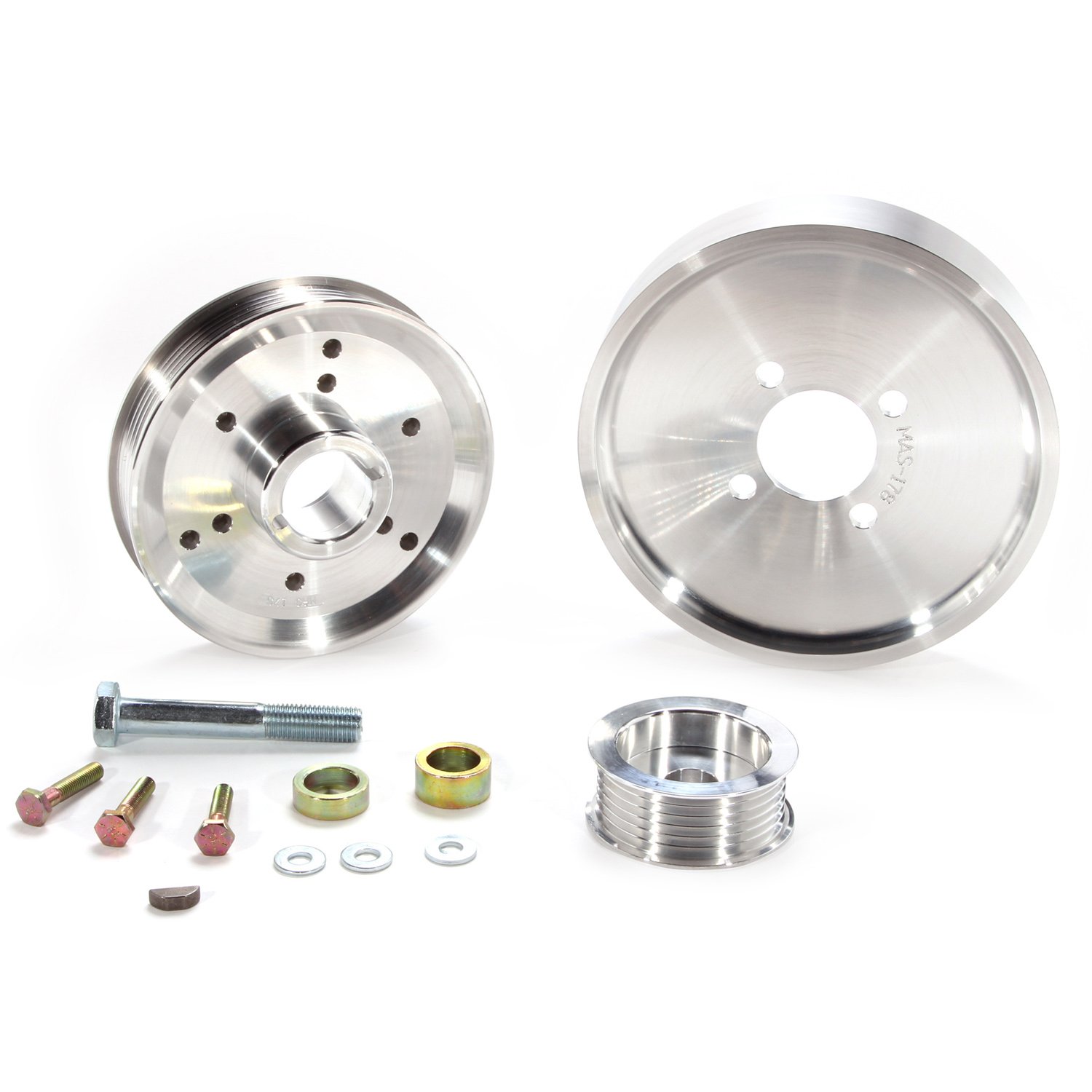 BBK Performance 1559 Underdrive Pulley Kit for Ford Mustang 4.6L/GT - 3 Piece Lightweight CNC Machined Aluminum Pulley Set - Improves Horsepower & Acceleration for Street Racing & Performance Upgrades