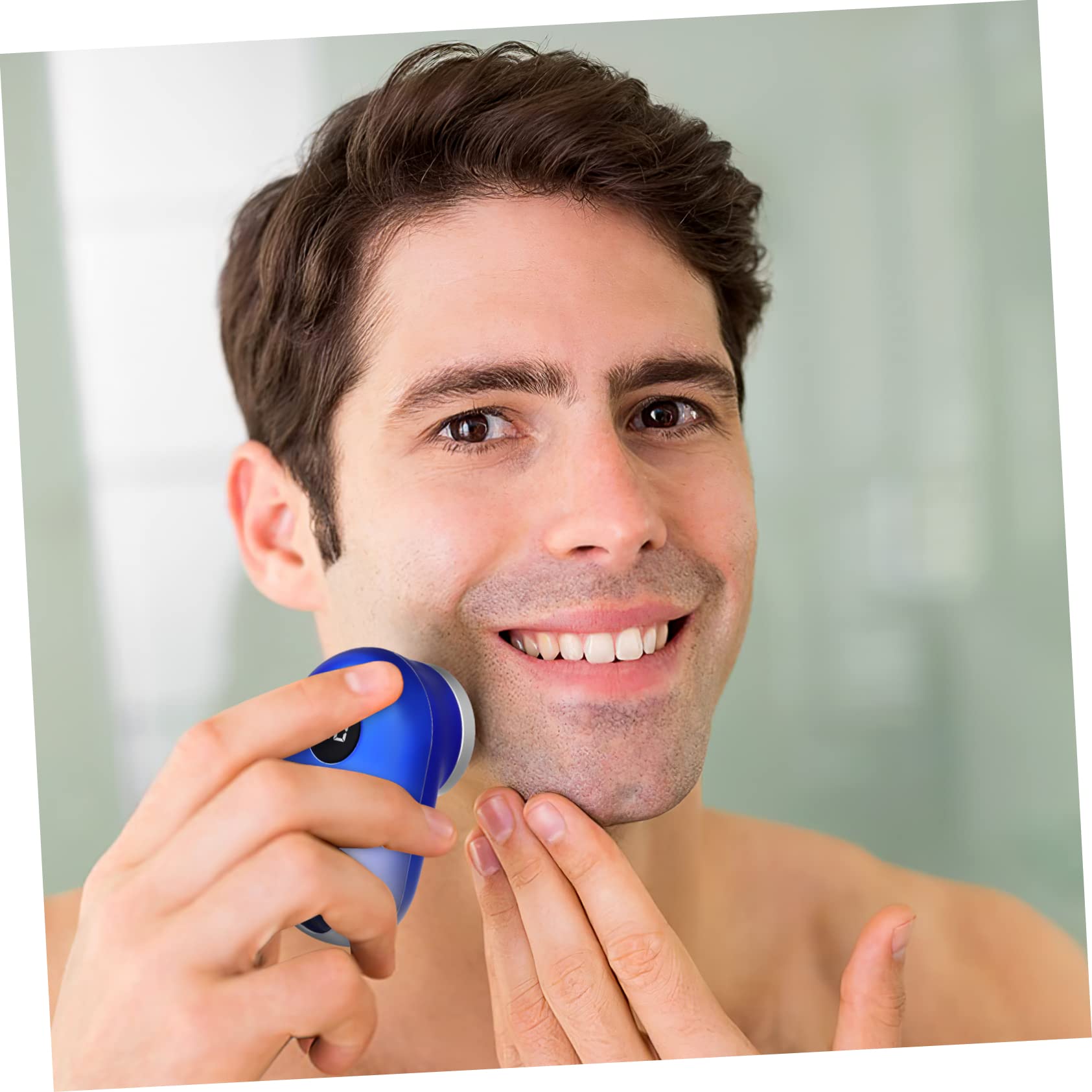 Men's Electric Shaver - USB Rechargeable Mini Trimmer, Portable Travel Razor for Beard & Facial Hair - Perfect for Office, Camping & Business Trips