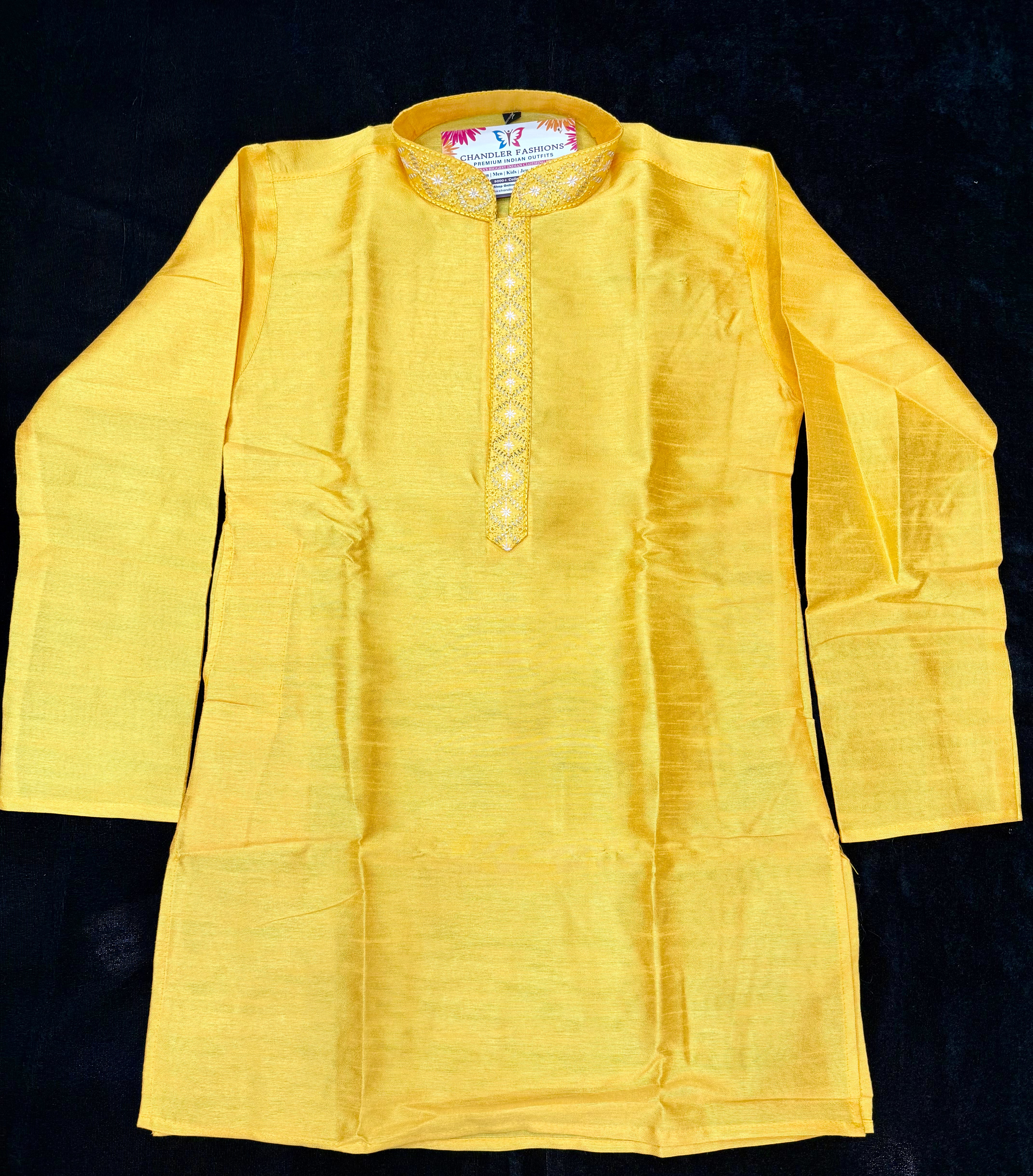 Elegant Yellow Heavy Banarasi Embroidered Kurta Pajama Set for Boys | Traditional Indian Ethnic Wear | Perfect for Weddings, Festivals & Special Occasions