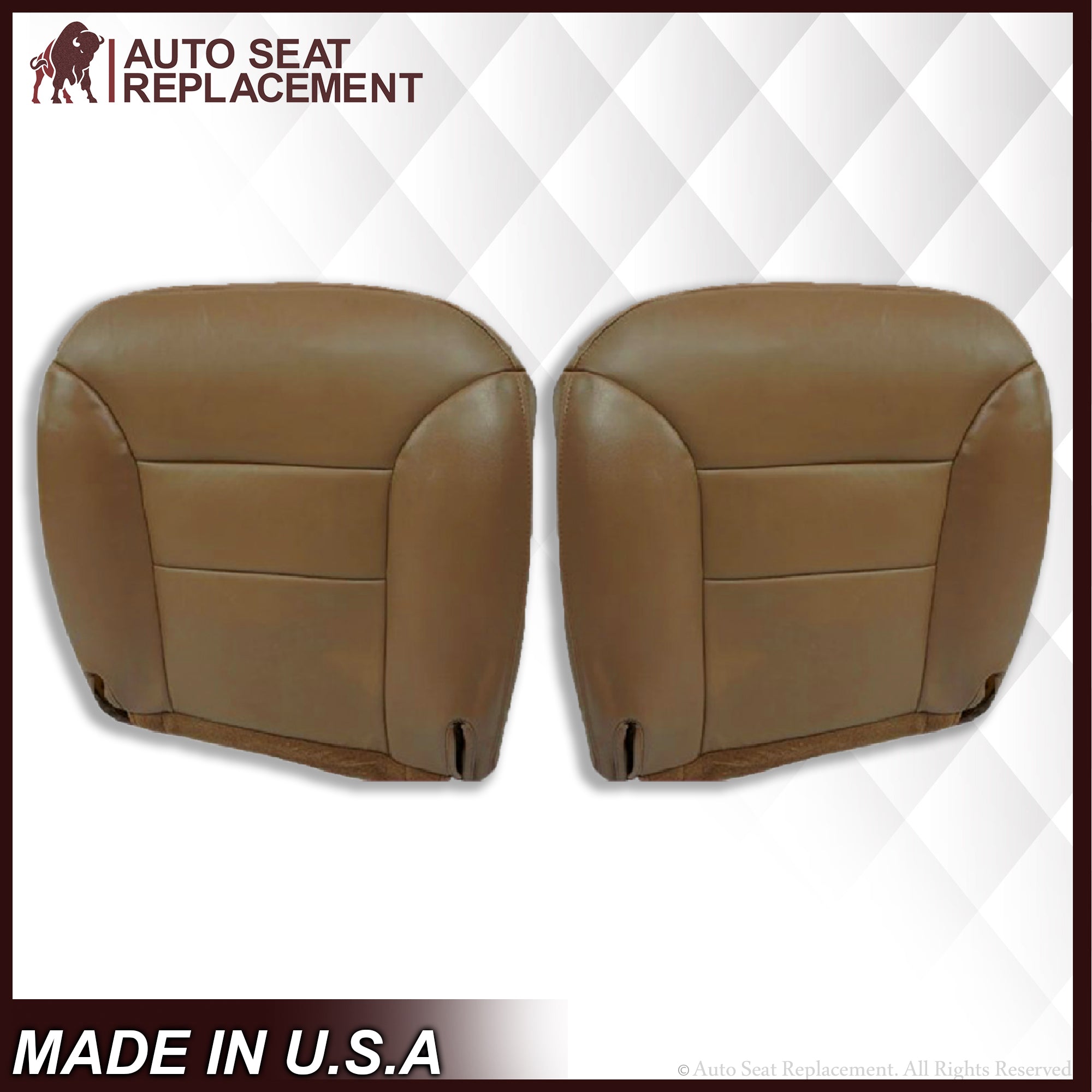 1995-1999 Chevy Tahoe Suburban Silverado Custom Fit Seat Covers - Dark Oak Tan (642) | Durable & Comfortable for Trucks & SUVs | Perfect for Road Trips & Daily Commutes