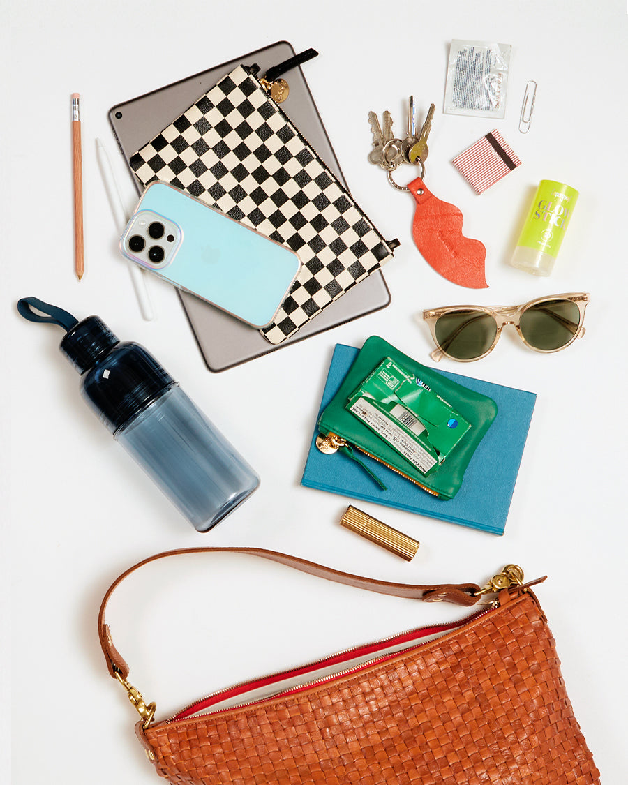 Moyen Messenger Bag - Evergreen Woven Crossbody Purse with Zig Zag Pattern - Perfect for Work, Travel & Everyday Use