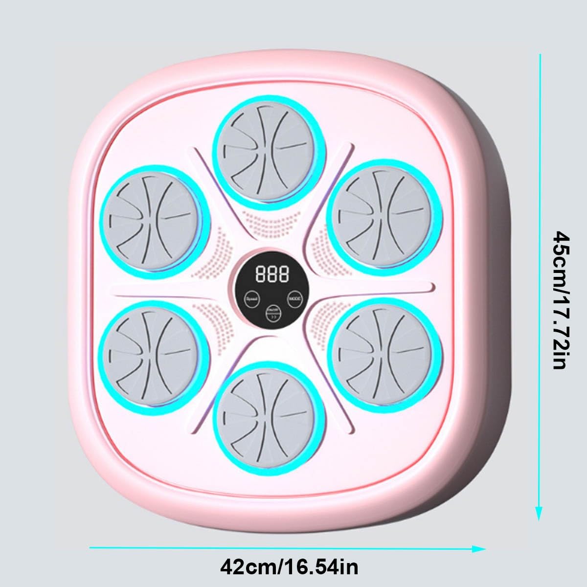 Pink Smart Music Boxing Machine for Adults - Electronic Punching Target with Boxing Gloves, Wall-Mounted Fitness Equipment with Smart Display - Perfect for Home Workouts, Parent-Child Exercise & Stress Relief