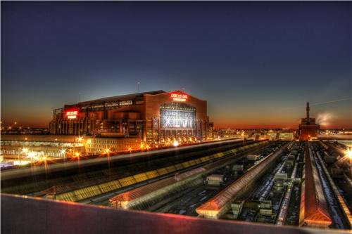 Lucas Oil Stadium Glossy Poster - High Quality Photo Banner Print for Indianapolis Colts Fans | Perfect for Home, Office, and Sports Memorabilia Collection