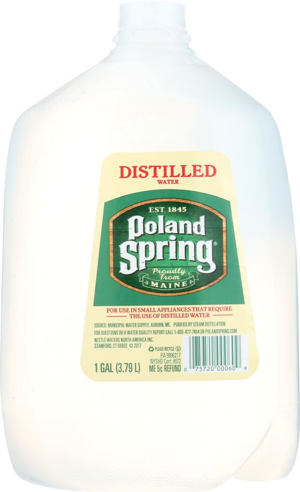 Poland Spring Distilled Water - 6 Pack of 1 Gallon Bottles | Pure Drinking Water for Home, Office & Emergency Preparedness | BPA-Free Hydration Solution