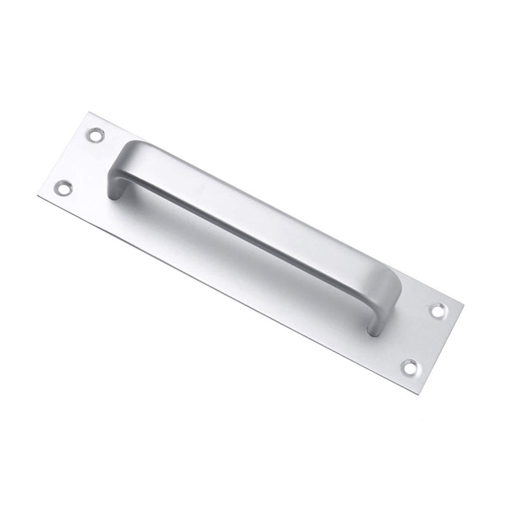 FKSDHDG Sliding Door Handle - Aluminum Alloy Cabinet & Drawer Pull for Barn, Kitchen, Garage, Closet - Easy Installation with Screws (Color: Black) | Perfect for Home Renovation & DIY Projects