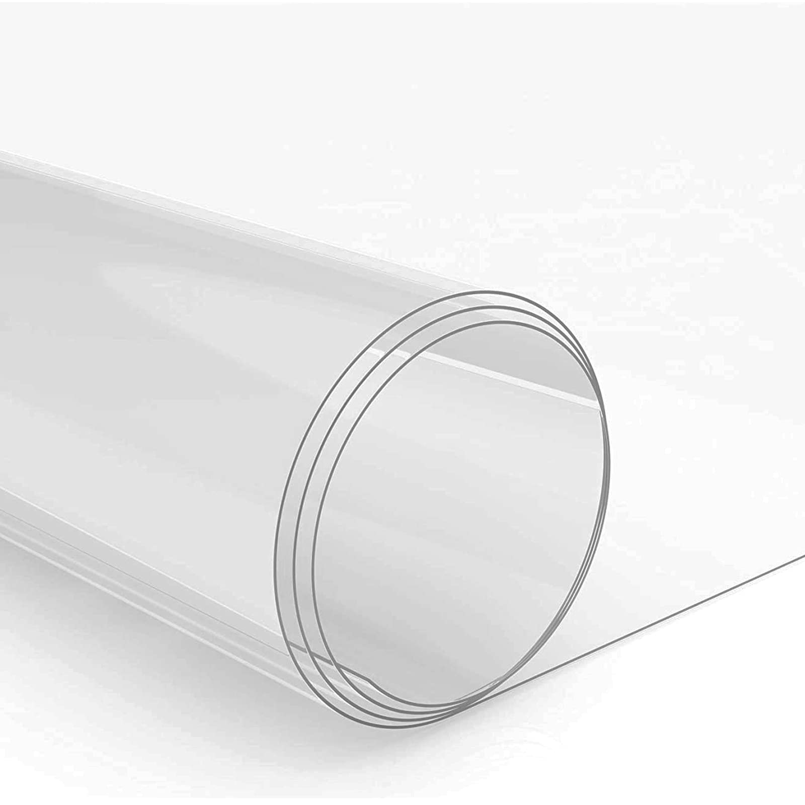 MAOYUAN Clear PVC Table Cover Protector - Heat Resistant, Waterproof Desk Pad for Dining Table, Office Desk, Kitchen Countertop - Easy to Clean Vinyl Tablecloth for Home & Restaurant Use