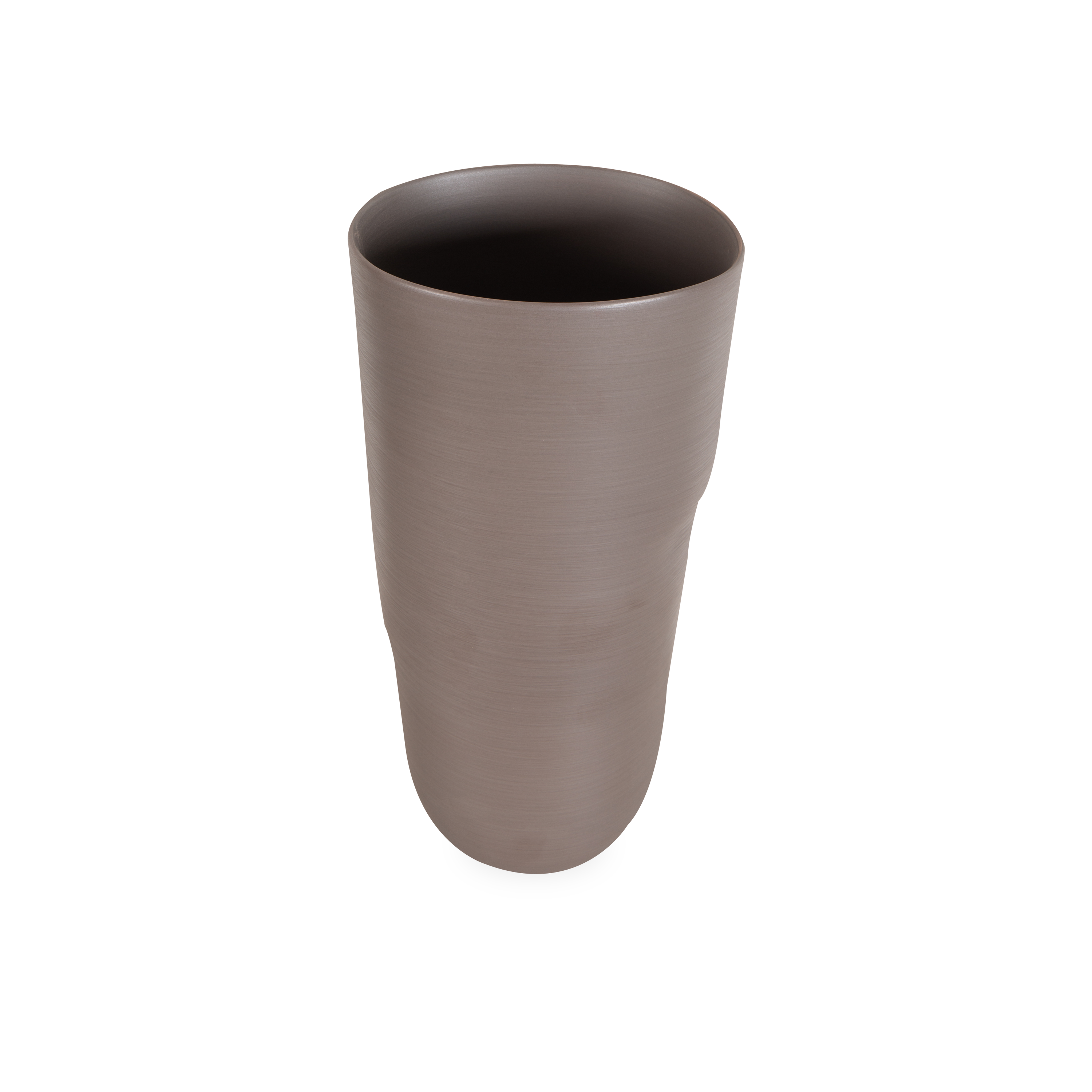 Elegant Taupe Ceramic Vase - Modern Home Decor for Centerpiece, Wedding, Living Room & Office Decorations
