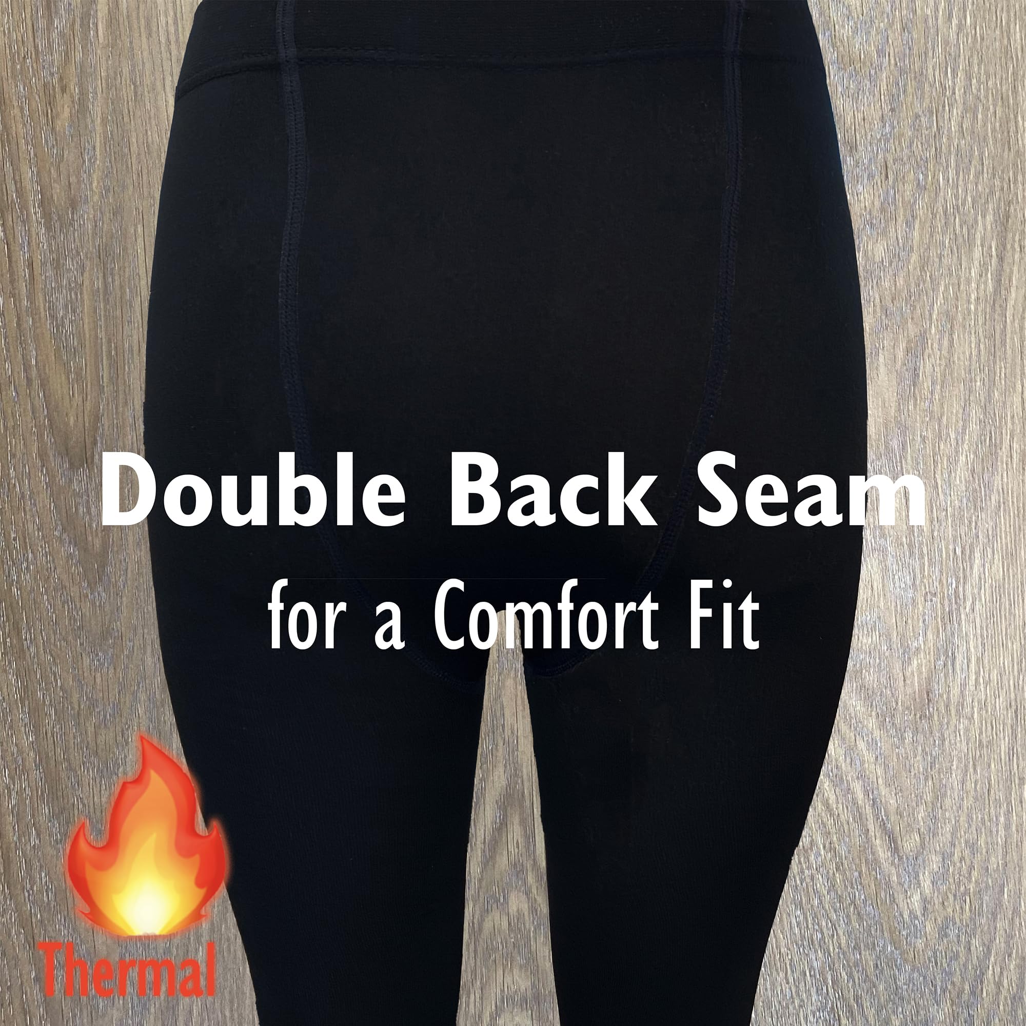 Women's Thermal Footless Tights 2-Pack - Soft, Stretchy & Warm for Yoga, Lounge & Winter