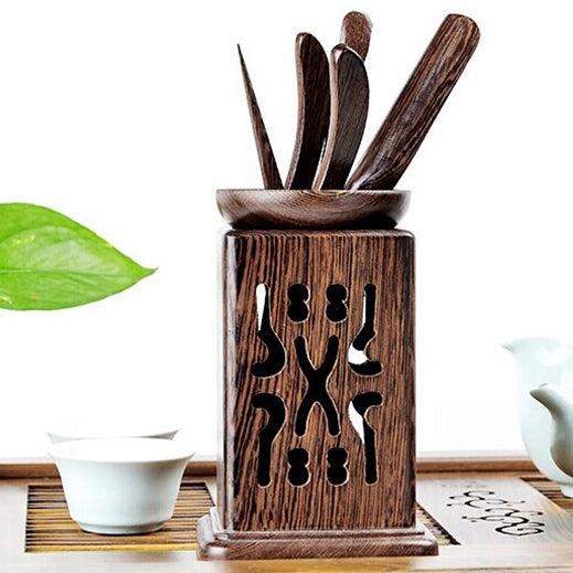 Premium PANGA PANGA Tea Set - 6-Piece Ceramic Tea Utensils with Infuser & Bamboo Tray - Perfect for Japanese Tea Ceremony, Afternoon Tea & Home Relaxation