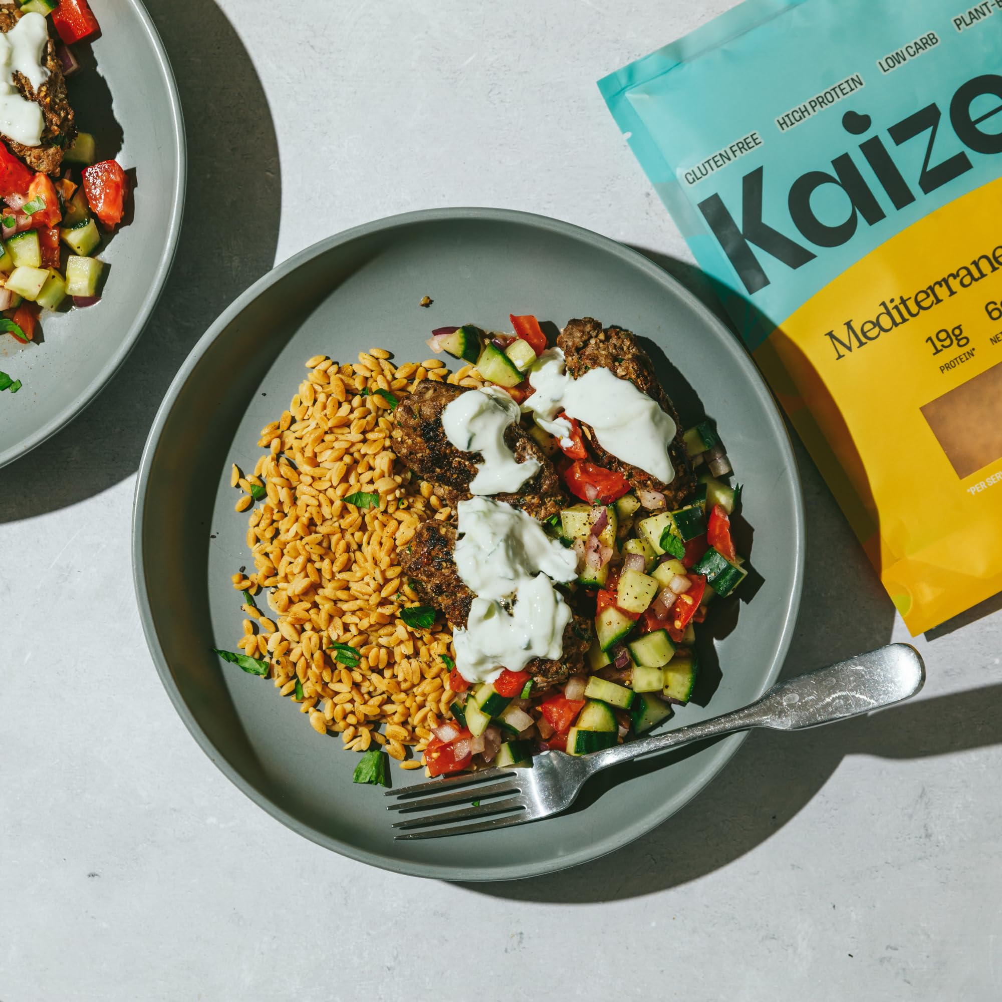 Kaizen Low Carb Keto Mediterranean Rice - High Protein (20g per Serving), Keto Friendly, Gluten-Free, Plant-Based, Lupin Flour, High Fiber - 8oz (3 Pack) | Perfect for Keto Diet, Weight Loss & Healthy Mediterranean Meals