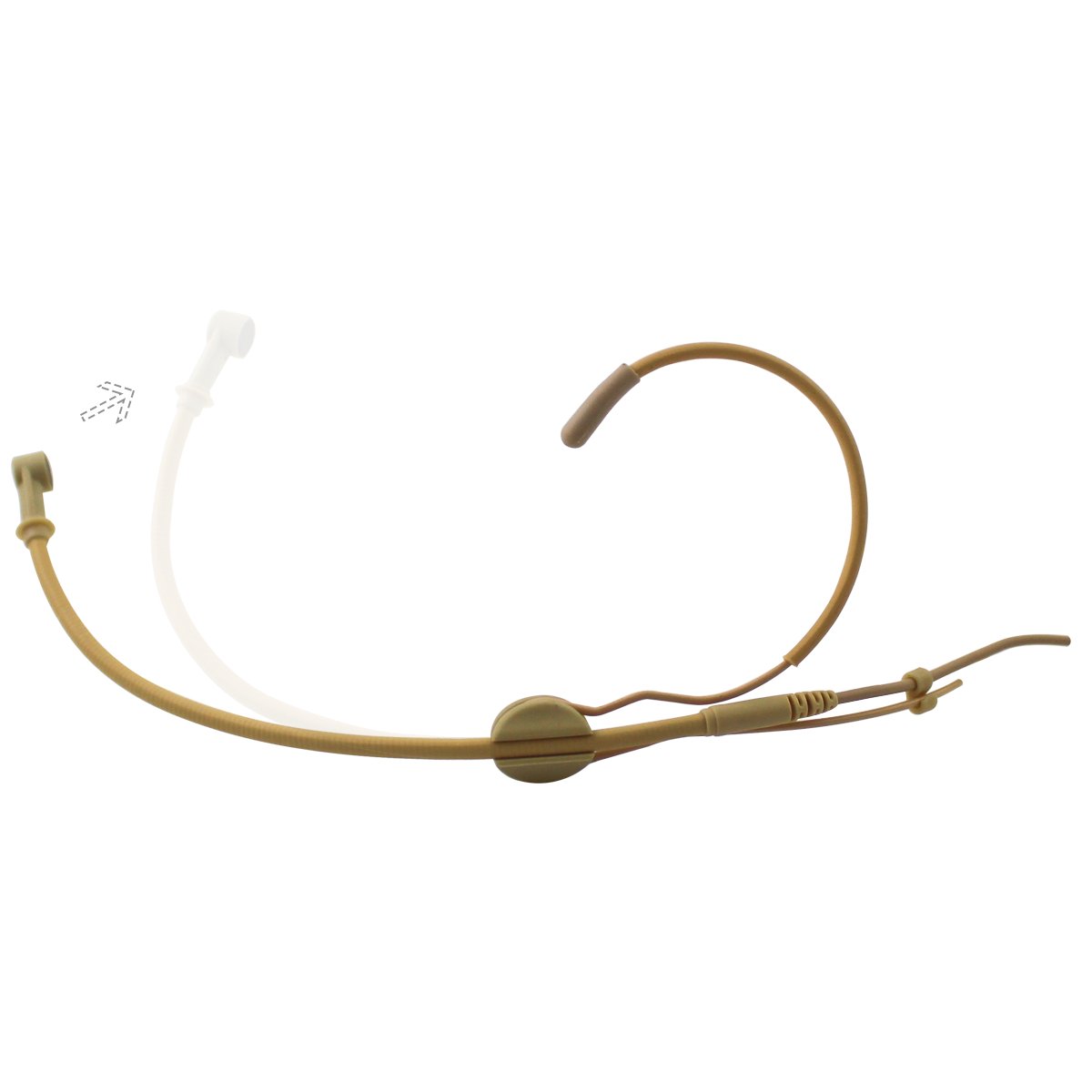JK MIC-J 069 Earhook Headset with Unidirectional Microphone - 3.5mm TRS Connector for Call Centers, Customer Service & Office Communications