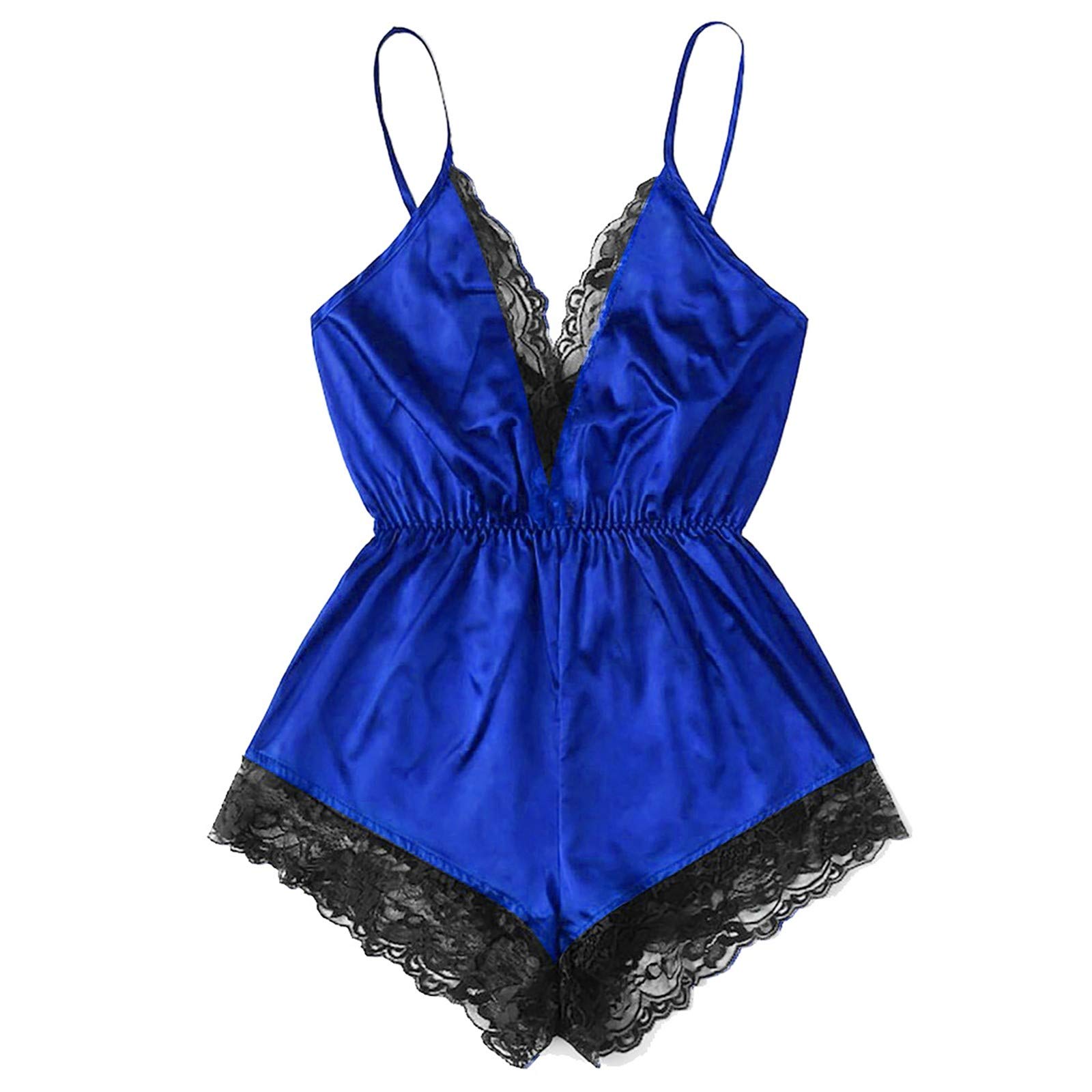 Sexy Lace V-Neck Bodysuit for Women - Plus Size Lingerie Sleepwear & Pajama Top with Comfortable Fit | Perfect for Date Night, Boudoir Photography & Romantic Occasions