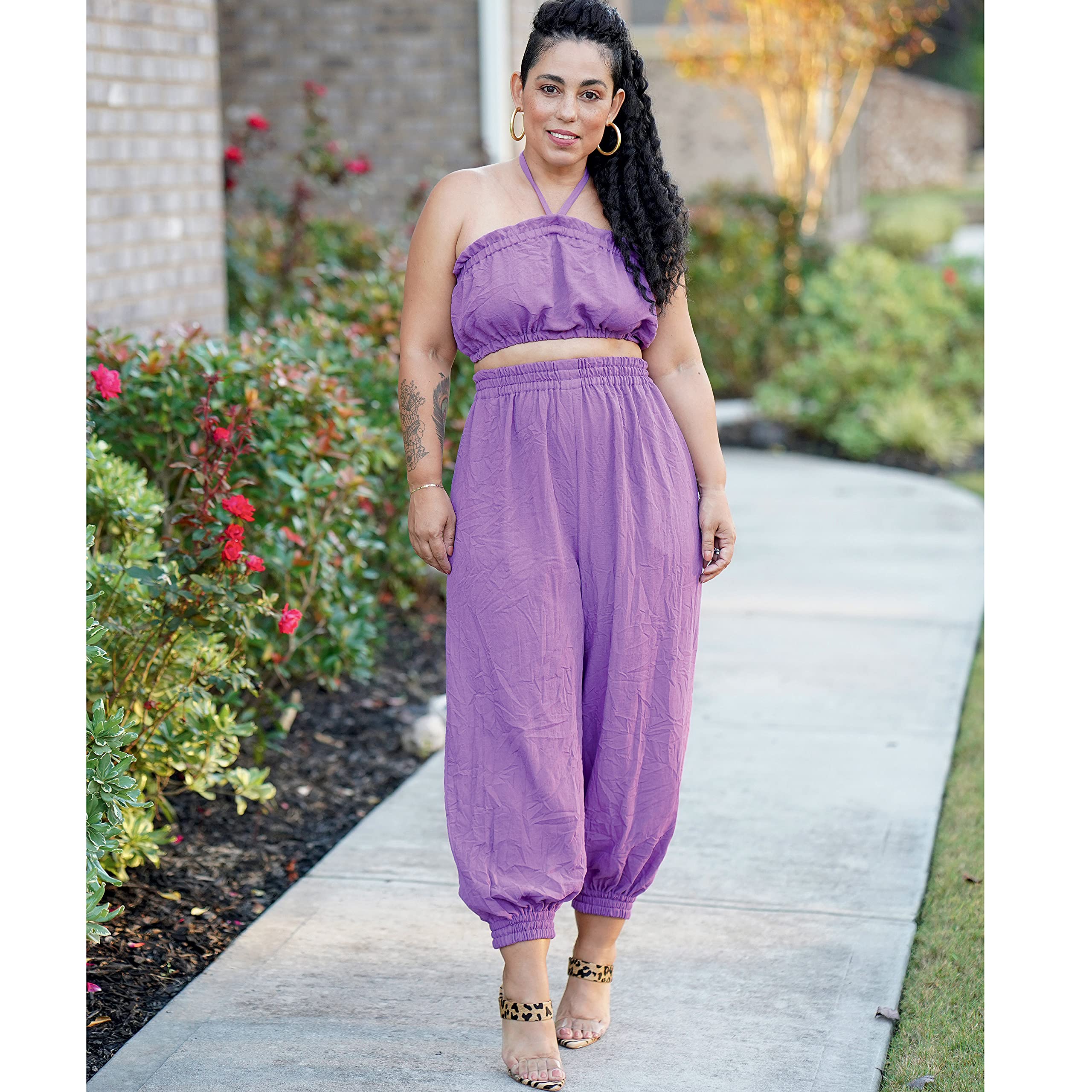 Simplicity Misses' Bra Top and Wide Leg Pants Sewing Pattern (Code 9268) - Sizes 16-24 - White - DIY Fashion for Women, Plus Size Outfit Creation, Home Sewing Projects