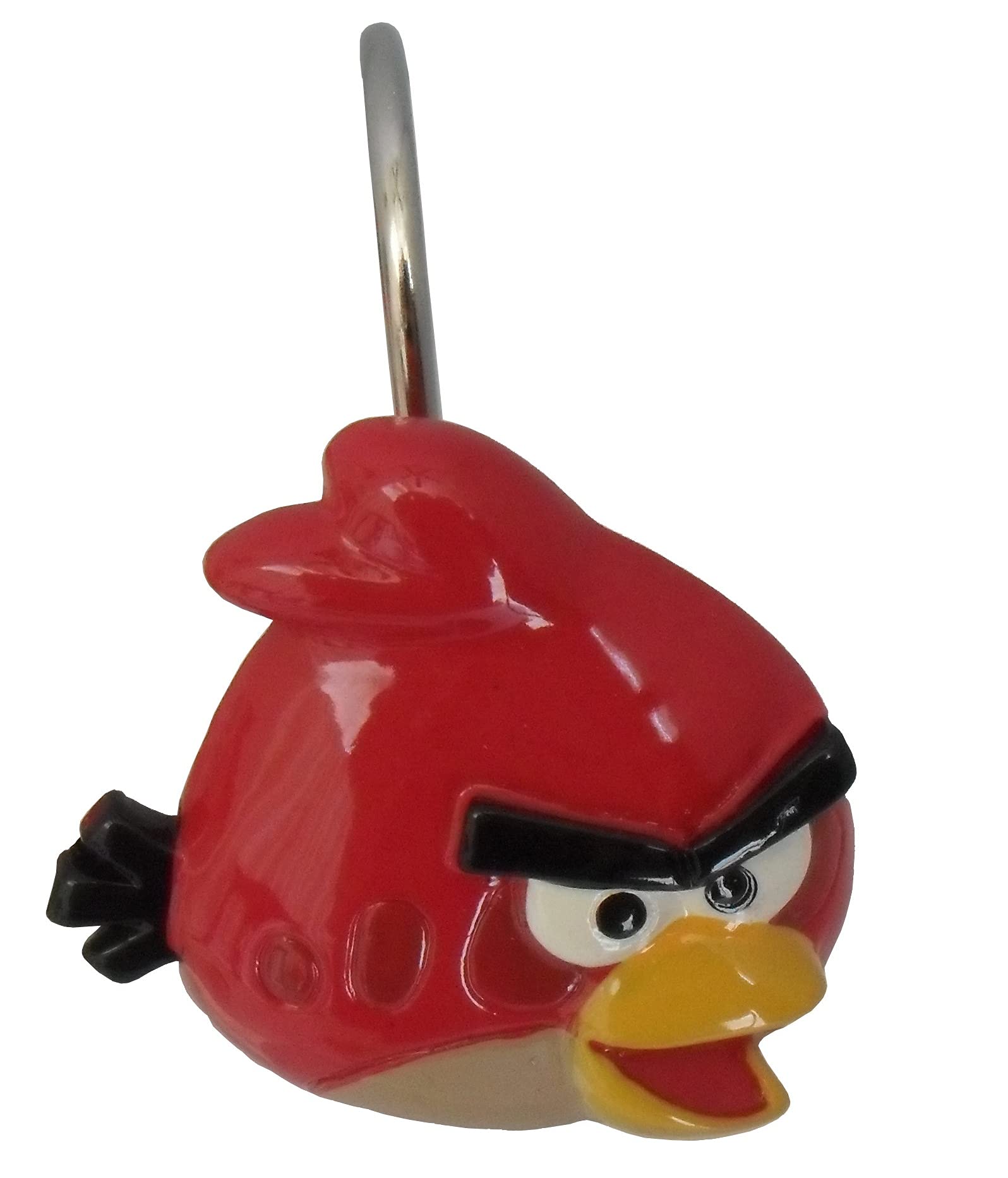 Angry Birds Shower Curtain Hooks - Fun Bathroom Accessories for Kids & Adults - Perfect for Themed Bathrooms, Kids' Rooms, and Gifts