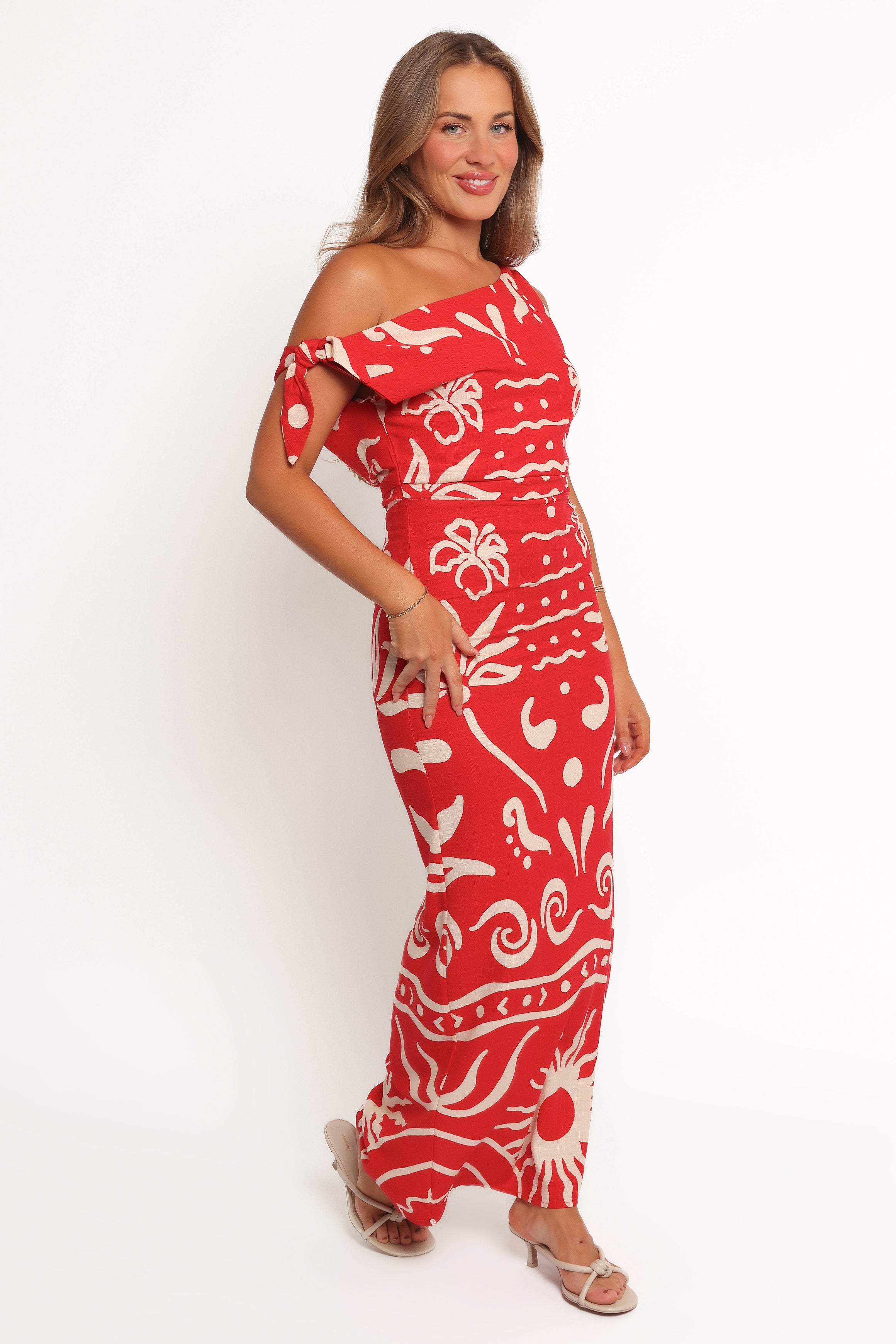 Brigid Midi Dress - Floral Sunburst Print Summer Dress for Women | Casual & Party Wear | Perfect for Beach, Vacation & Date Nights