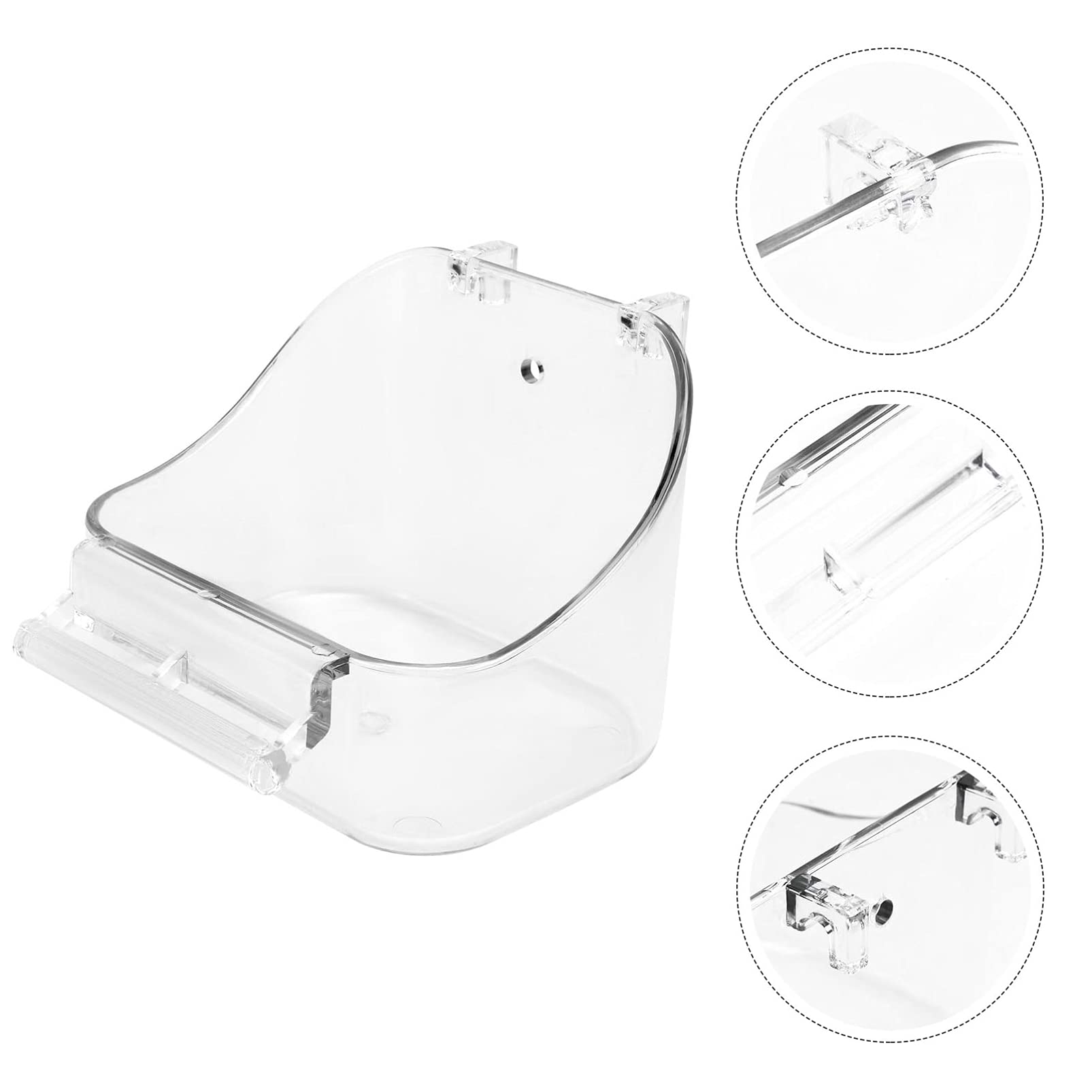 Premium Transparent Hanging Bird Feeder & Waterer Cups - Durable Food Bowl for Parrots, Pigeons, Budgies, Parakeets - Ideal Cage Accessory for Hamsters & Small Pets - Perfect for Home, Aviary & Outdoor Use