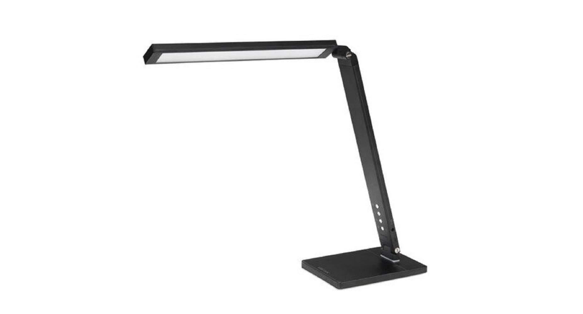 Black LED Desk Task Light for Reading & Working - Adjustable Brightness, Eye-Caring Illumination for Office, Study & Home Workspace