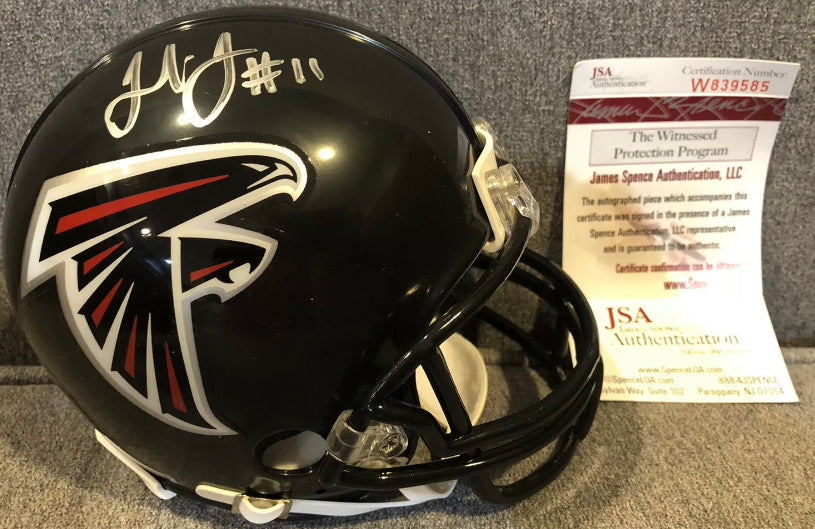 Julio Jones Autographed Atlanta Falcons Riddell NFL Mini Helmet - Signed Football Collectible for Fans, Display Case & Man Cave Decor