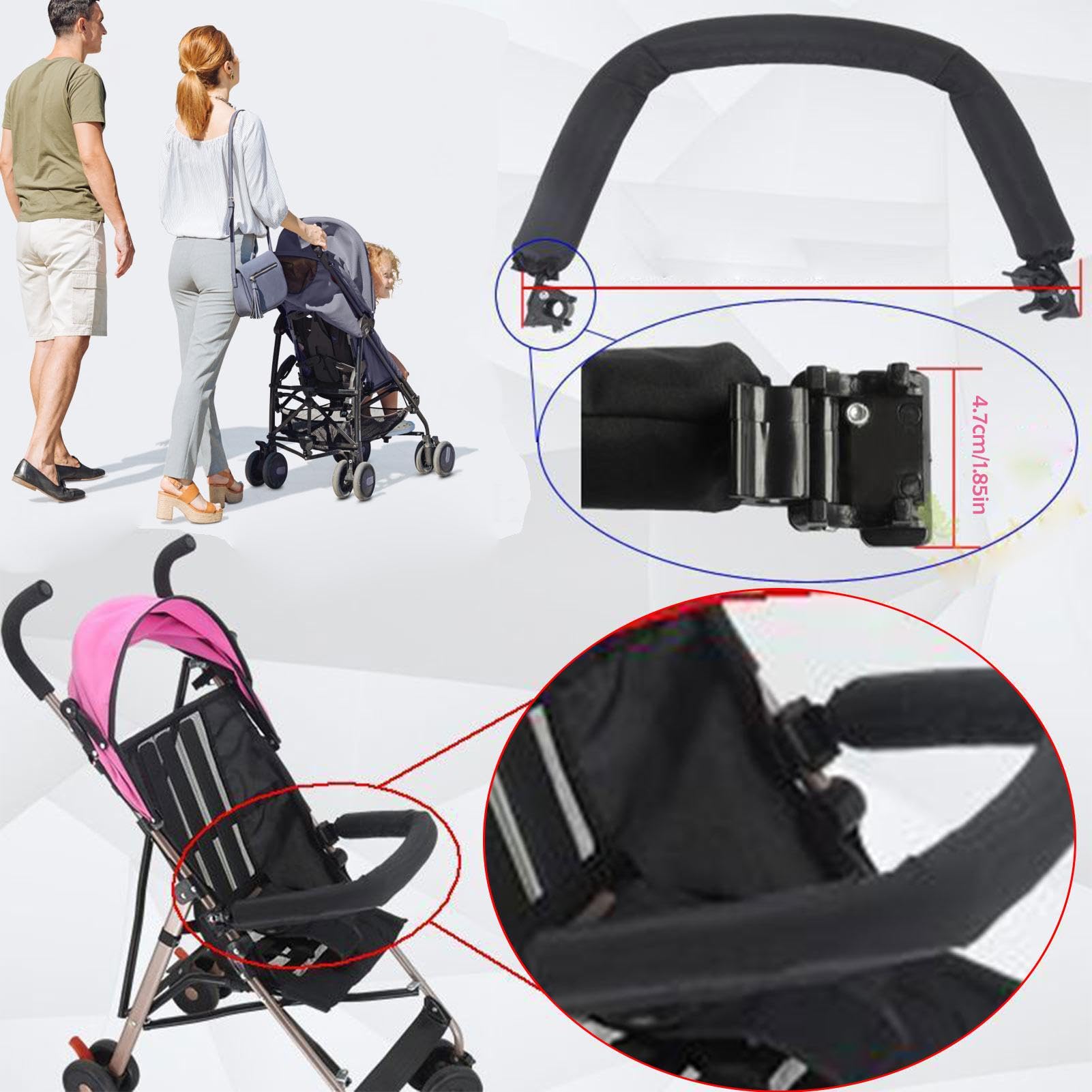 Universal Stroller Dinner Plate & Snack Tray - Adjustable Stroller Cup Holder & Bumper Bar Accessory for Baby Strollers, Carts, and High Chairs | Perfect for On-the-Go Meals, Snacks, and Drinks During Shopping, Travel, and Outdoor Activities