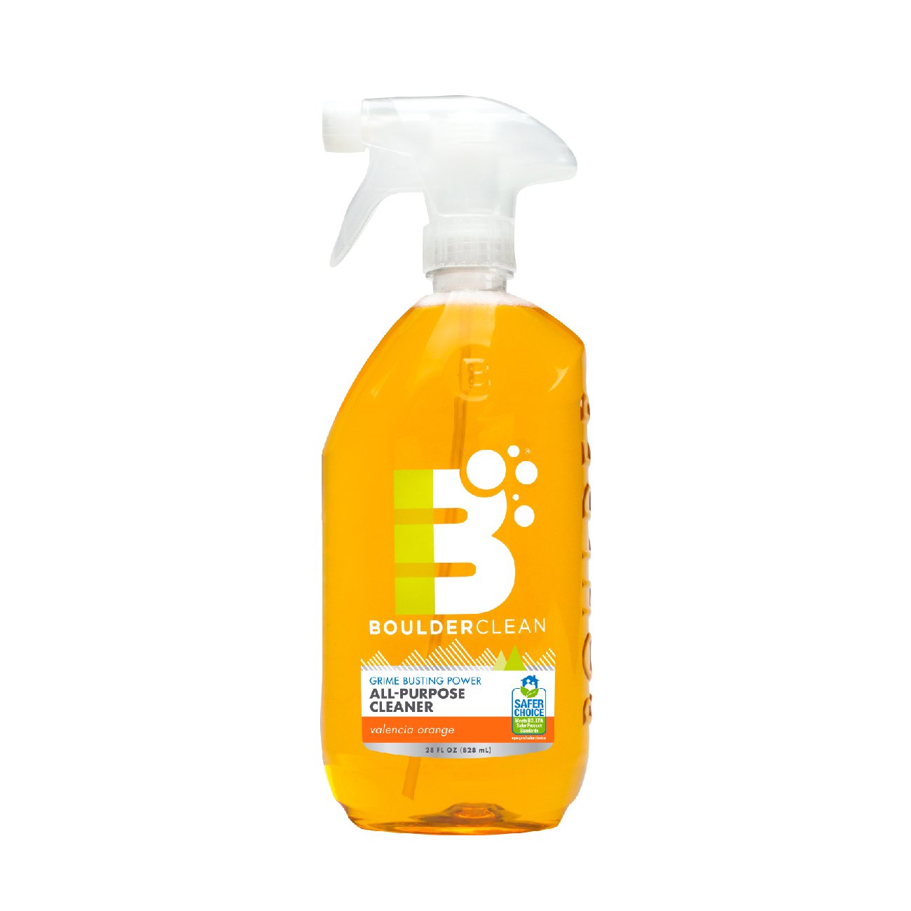 Boulder Clean Natural All-Purpose Cleaner - Valencia Orange Scent, 28 fl oz, Plant-Based & Eco-Friendly for Kitchen, Bathroom & Home Cleaning