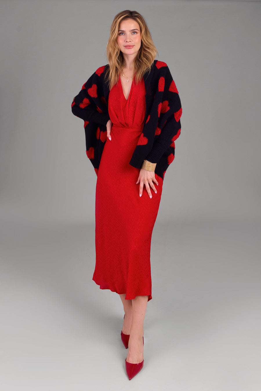 Heart Cardigan Sweater for Women - Cozy Ribbed Knit Pullover for Fall & Winter - Perfect for Casual Outfits, Date Nights, and Layering