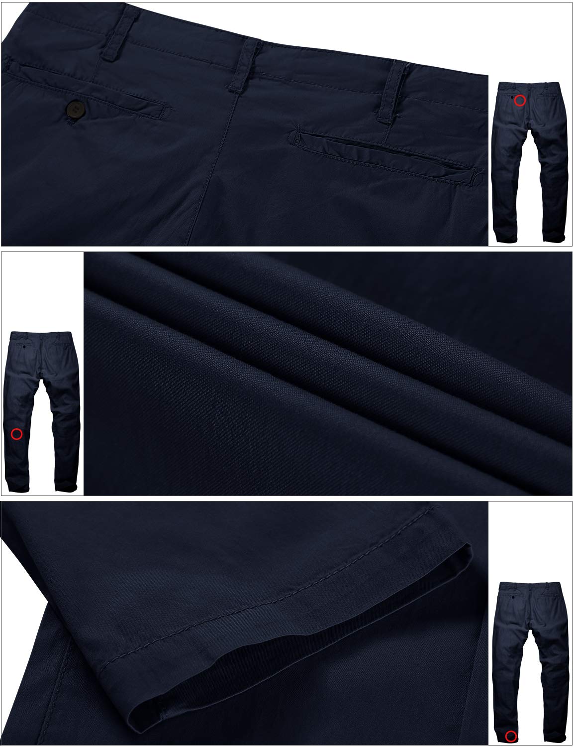 Men's Straight Leg Casual Pants - Comfortable & Stylish Slim Fit Trousers for Work, Office, and Everyday Wear