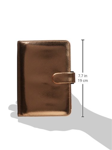 Filofax Personal Saffiano Leather Organizer Planner - Rose Gold | Perfect for Work, School & Daily Productivity