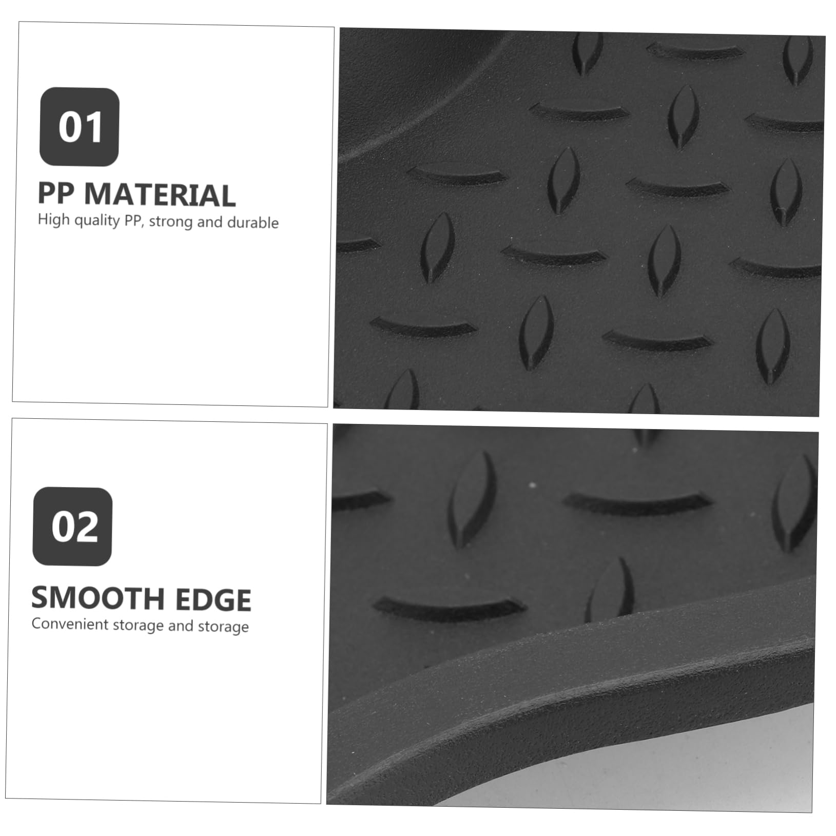 All-Weather Black Shoe Tray - Heavy Duty Boot Drip Pan for Muddy Shoes, Car Trunk Storage & Plant Saucer | Perfect for Entryway, Garage & Outdoor Use