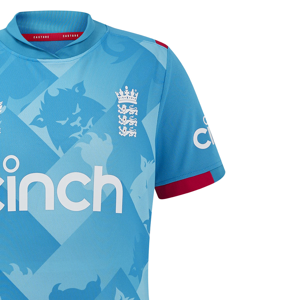 ECB ODI Replica Short Sleeve Junior Cricket Shirt 2024 - Official Style Youth Jersey for Cricket Matches & Sports Events