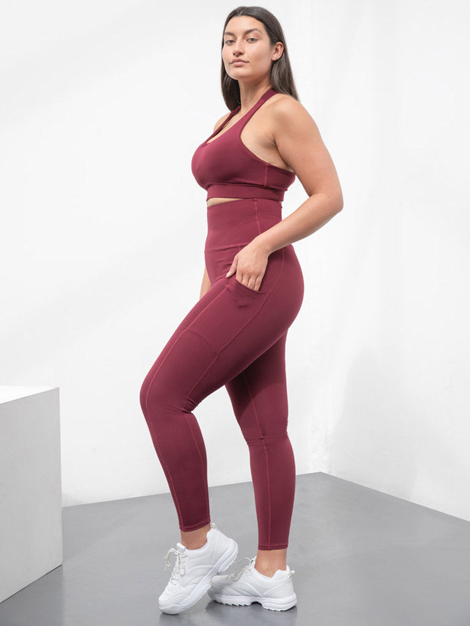 Tombo Core Pocket High Waist Thick Yoga Leggings for Women - Tummy Control Workout Leggings with Side Pockets - Perfect for Yoga, Gym, Running & Everyday Wear